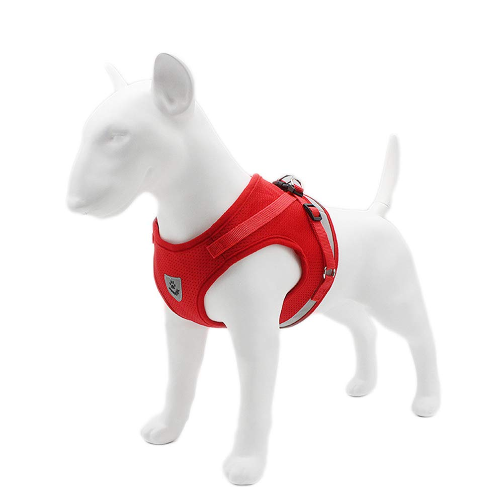 Q Pets Reflective Mesh Vest Harness with Leash for Dogs (Red)
