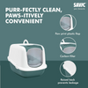 Savic Nestor Jumbo Toilet Home for Cats (Nordic Green) Litter Supplies Savic Dropship