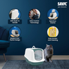 Savic Nestor Jumbo Toilet Home for Cats (Nordic Green) Litter Supplies Savic Dropship