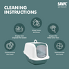 Savic Nestor Jumbo Toilet Home for Cats (Nordic Green) Litter Supplies Savic Dropship