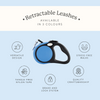 Pawpourri Retractable Leash for Dogs and Cats (Blue)