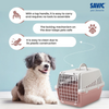 Savic Trotter 1 IATA Approved Travel Carrier for Dogs and Cats (Grey/Ash Rose) Both-Bedding, Mats & Travel Supplies Savic