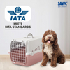 Savic Trotter 1 IATA Approved Travel Carrier for Dogs and Cats (Grey/Ash Rose) Both-Bedding, Mats & Travel Supplies Savic