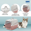 Savic Trotter 1 IATA Approved Travel Carrier for Dogs and Cats (Grey/Ash Rose) Both-Bedding, Mats & Travel Supplies Savic