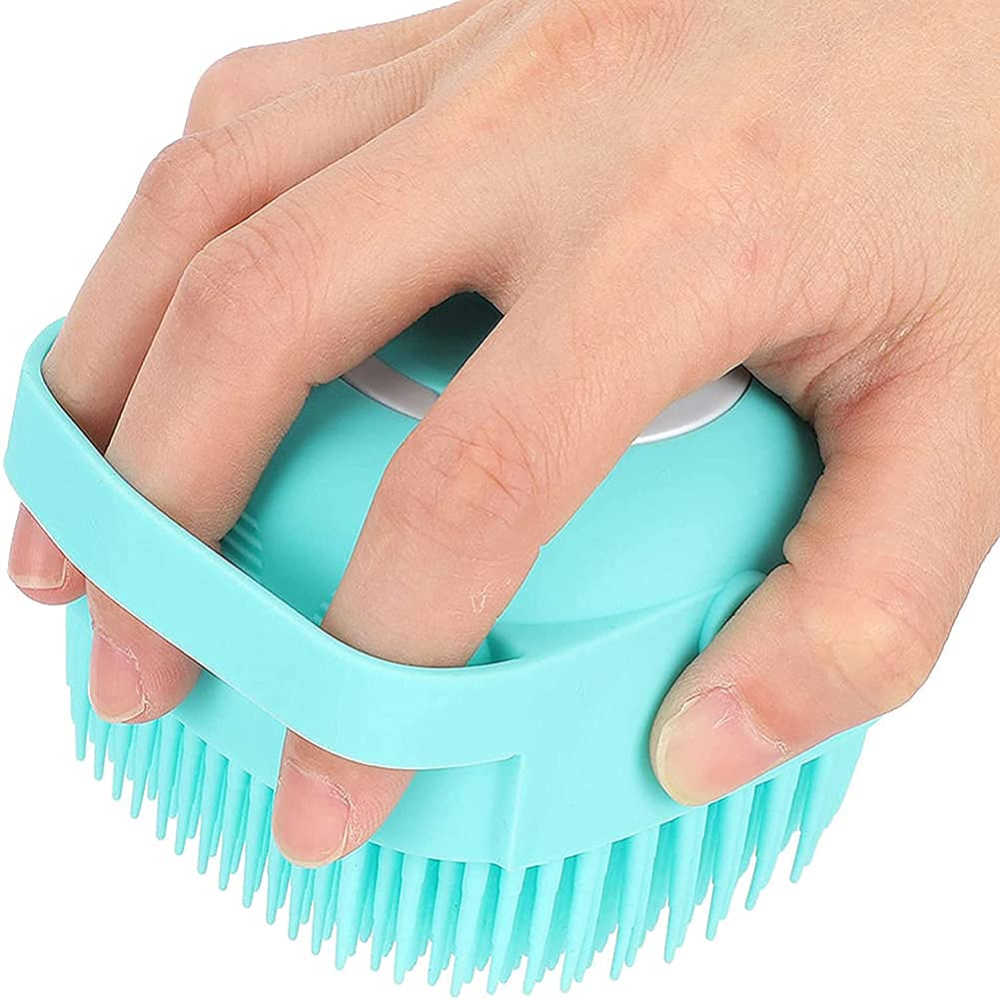 Chullbull Soft Silicon Bath Brush for Dogs and Cats (Blue/Pink) Both-Grooming Supplies Chullbull Dropship