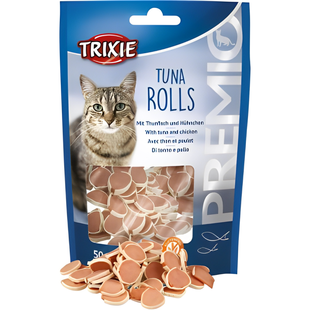 Trixie Premio Tuna Rolls Treats, Kitty Treats Soft Chicken Tuna Delights Cats Combo Exclusive Combo Exclusive Combo