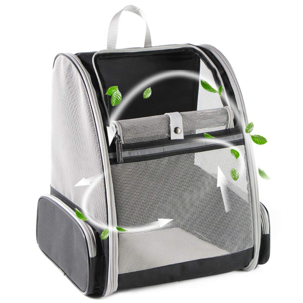 Q Pets Expandable Backpack for Dogs and Cats (Grey)