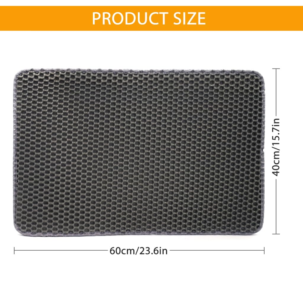 Q Pets Double Layer Litter Mat for Cat (Grey)