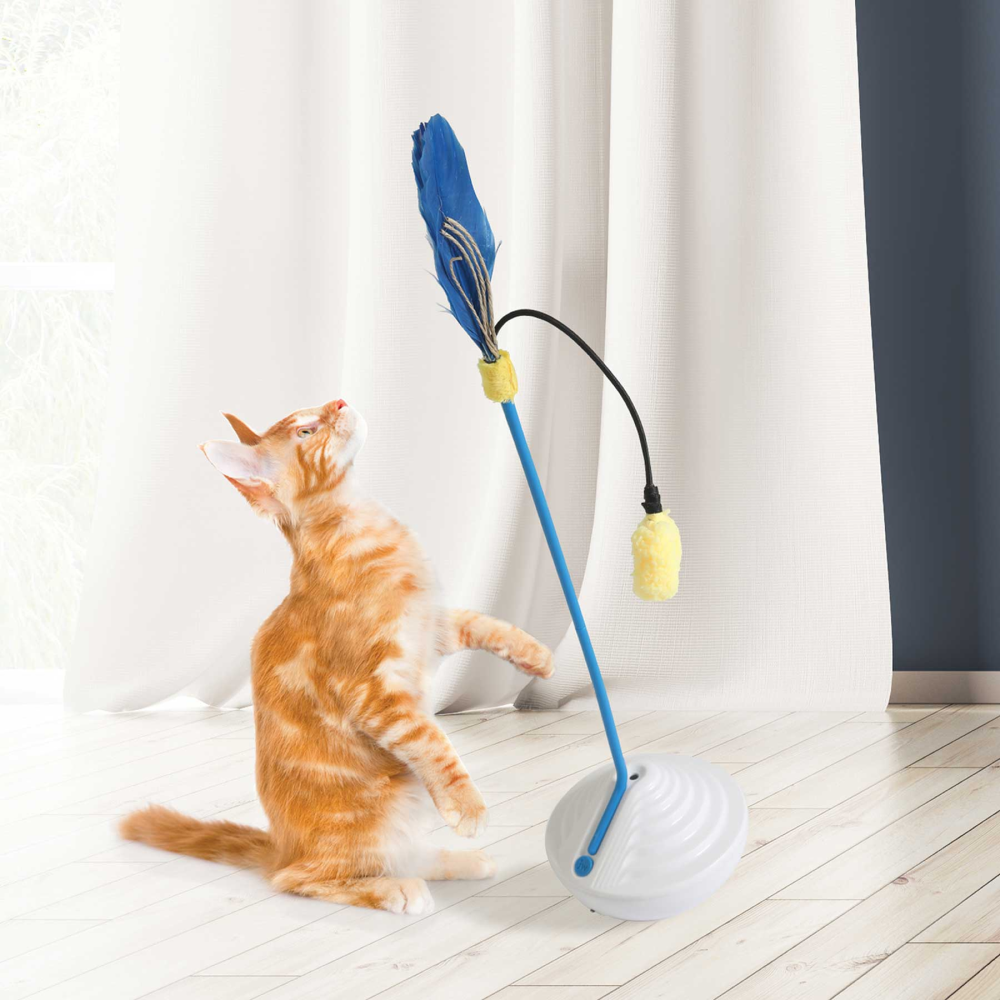 JW Catnip Mister Toy for Cats (White/Blue) Cats-Toys JW