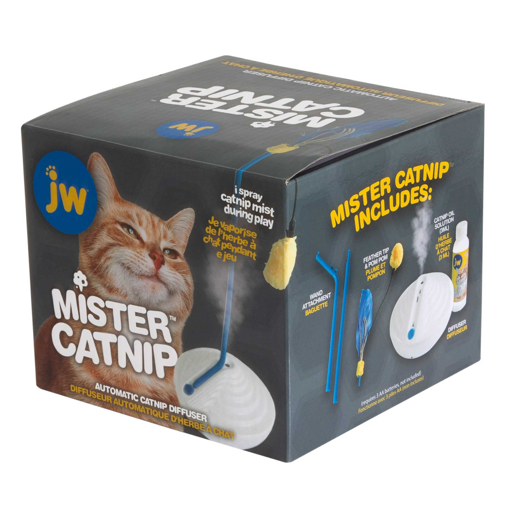 JW Catnip Mister Toy for Cats (White/Blue) Cats-Toys JW