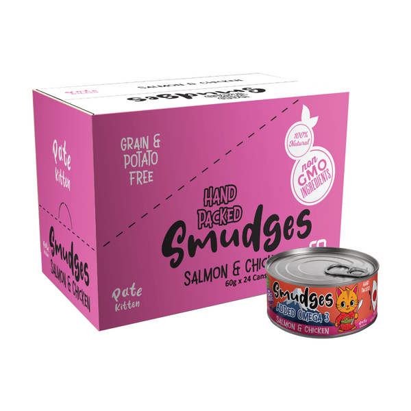 Smudges Salmon Pate Mixed with Shredded Chicken Kitten Wet Food