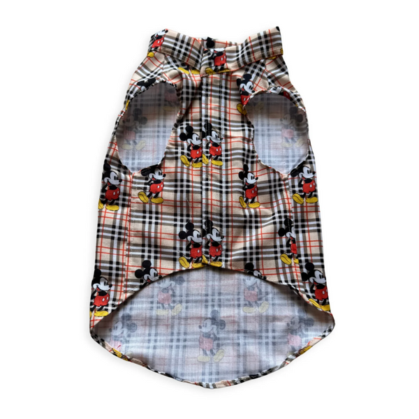 Pawgypets Mickey Check Sando for Dogs (Beige)