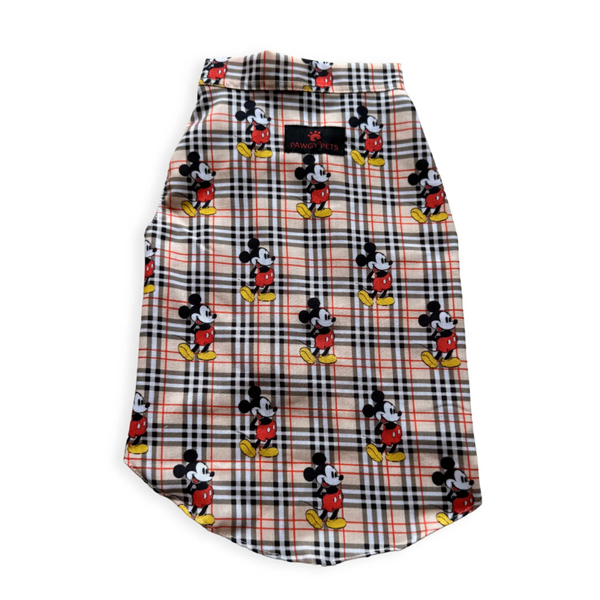 Pawgypets Mickey Check Sando for Dogs (Beige)