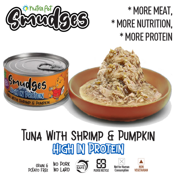 Smudges Tuna Flakes with Shrimp and Pumpkin in Gravy Adult Cat Wet Food