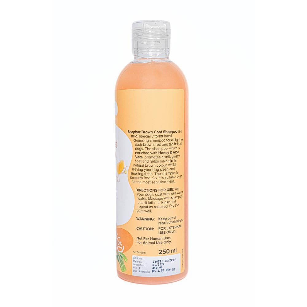 Beaphar Honey & Aloe Vera Herbal Brown Coat Dog Shampoo