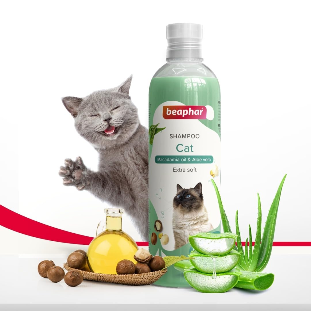 Beaphar Macadamia Oil & Aloe Vera Dryness & Itch Relief Shampoo for Cats