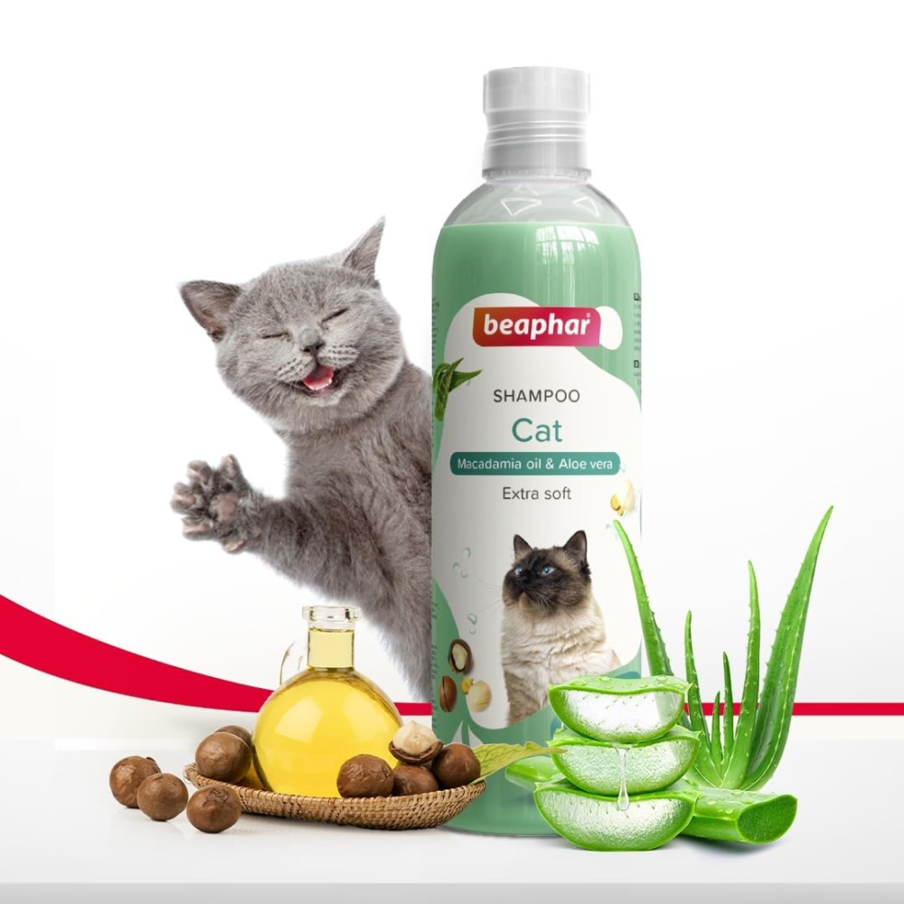 Beaphar Macadamia Oil & Aloe Vera Dryness & Itch Relief Shampoo for Cats Cats-Grooming Supplies Beaphar