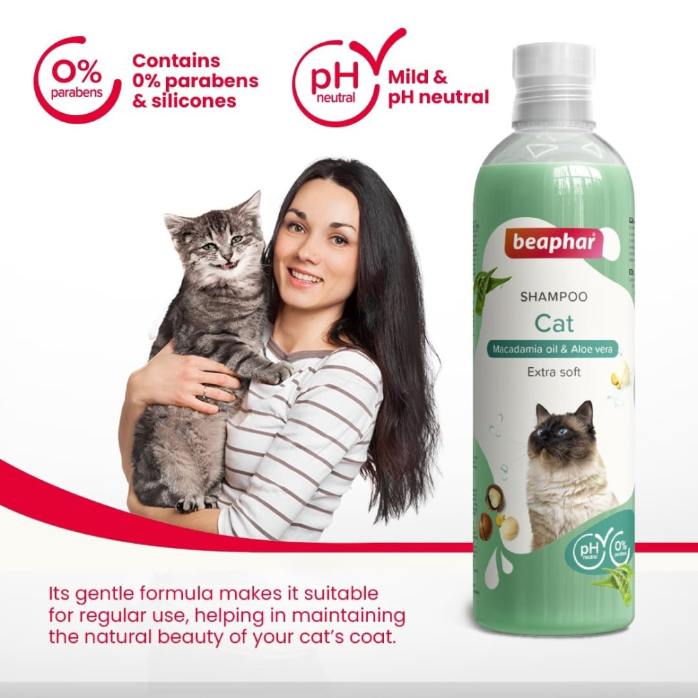 Beaphar Macadamia Oil & Aloe Vera Dryness & Itch Relief Shampoo for Cats