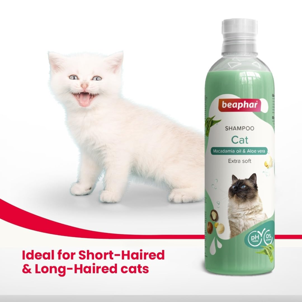 Beaphar Macadamia Oil & Aloe Vera Dryness & Itch Relief Shampoo for Cats