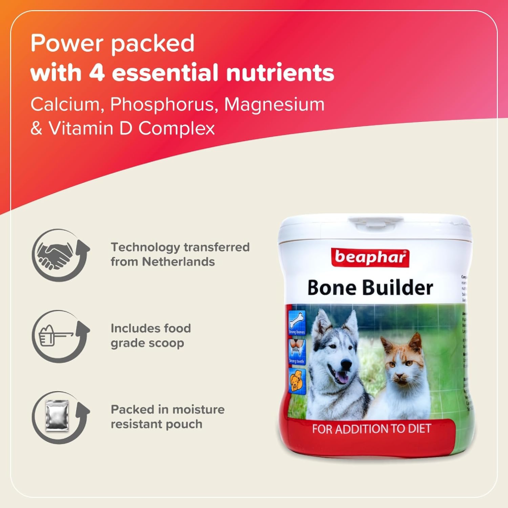 Beaphar Bone Builder Calcium Supplement for Dogs and Cats