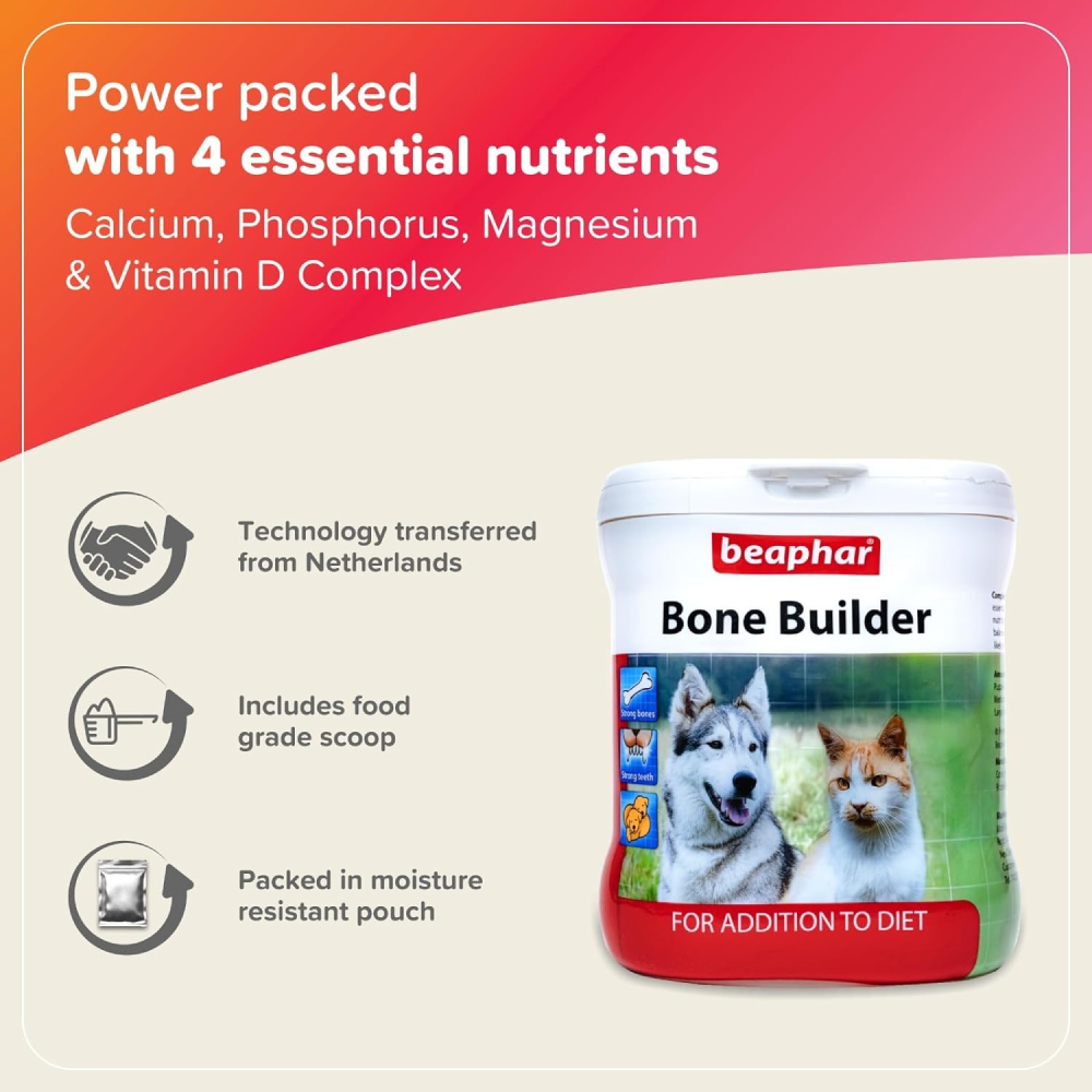Beaphar Bone Builder Calcium Supplement for Dogs and Cats Both-Health & Wellness Beaphar