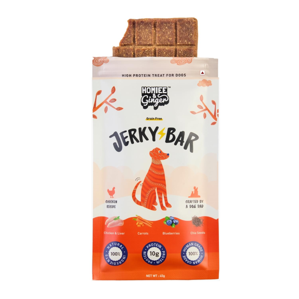 Homiee & Ginger Air Dried Grain Free Chicken Jerky Bar Dog Treats (Limited Shelf Life) (Buy 1 Get 1) Dog Treats + Others Homiee & Ginger