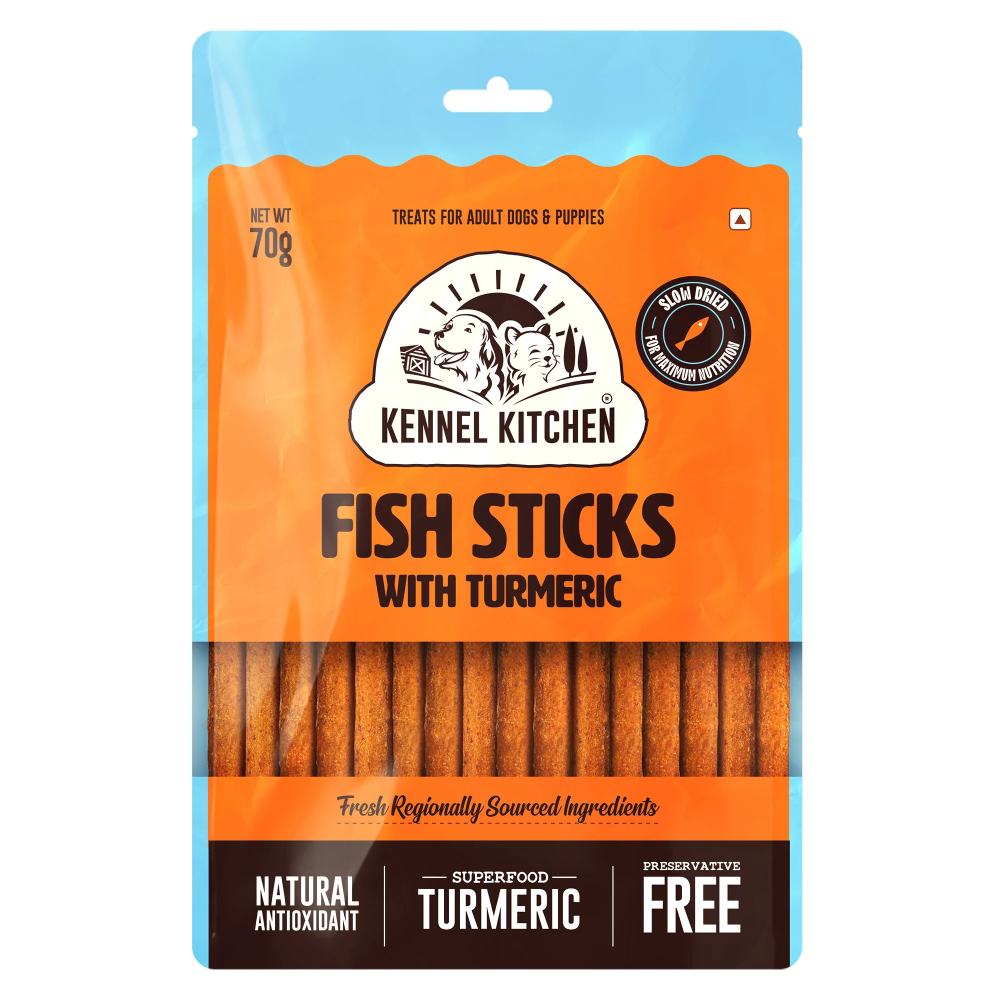 Kennel Kitchen Fish Sticks with Turmeric Dog Treats