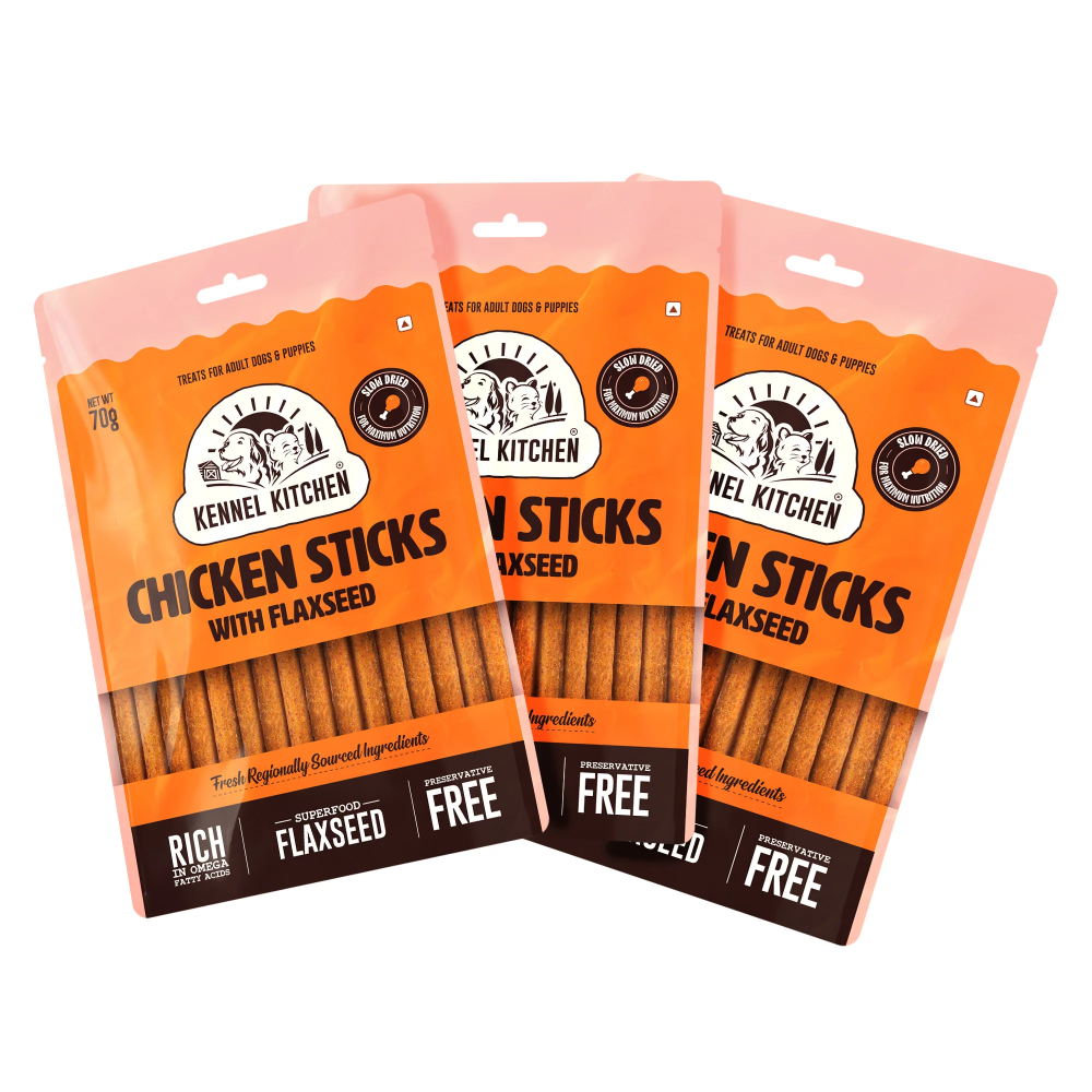 Kennel Kitchen Chicken Stick with Flaxseed Dog Treats