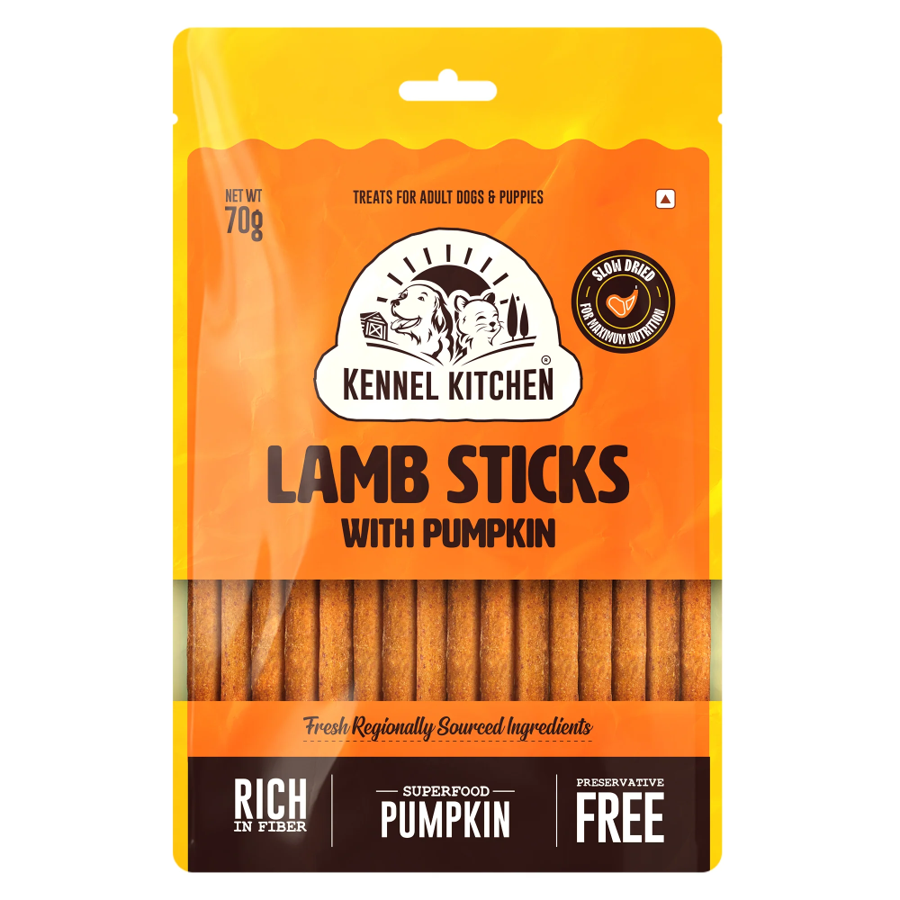 Kennel Kitchen Lamb Sticks with Pumpkin Stick Dog Treats Dog Treats + Others Kennel Kitchen