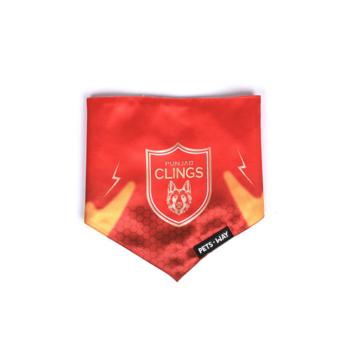Pets Way Punjab Clings IPL Bandana for Dogs and Cats (Red) | Indian Pet League