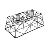 Pawpourri Elevated Stackable Taper Cross Metal Feeder for Dogs