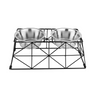 Pawpourri Elevated Stackable Taper Cross Metal Feeder for Dogs