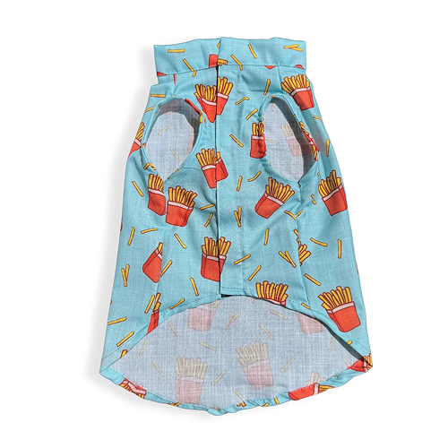 Pawgypets Fries Over Guys Sando for Cats (Blue) Cats-Clothing & Accessories Pawgypets Dropship