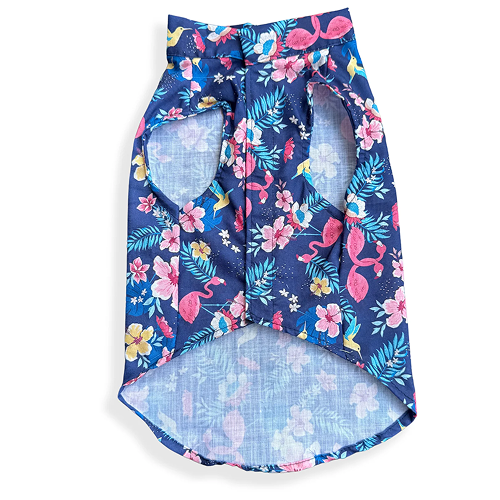 Pawgypets Flamingo Sando for Cats (Navy Blue) Cats-Clothing & Accessories Pawgypets Dropship S