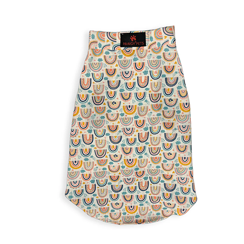 Pawgypets Rainbow Sando for Cats (White) Cats-Clothing & Accessories Pawgypets Dropship XXS