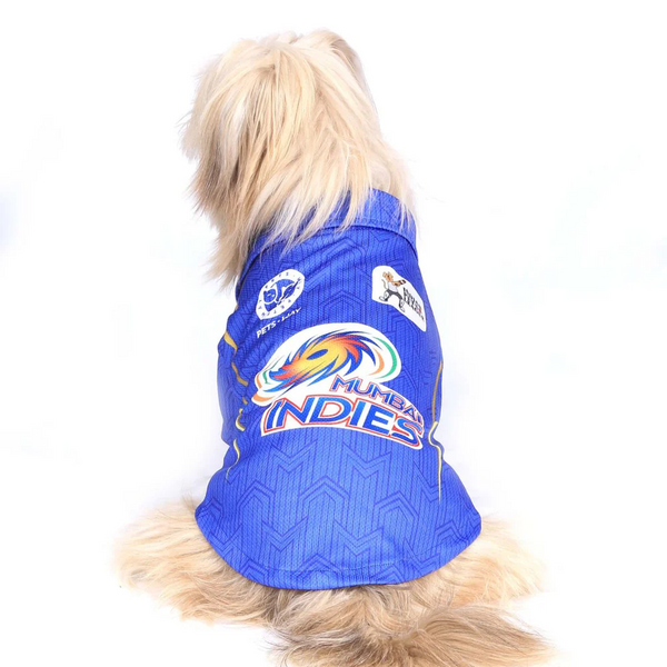 Pets Way Mumbai Indies IPL Jersey for Dogs and Cats (Blue)| Indian Pet League