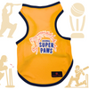 Chennai Supaw Kings ipl Jersey for Dogs and Cats | Indian Pet League Dogs-Clothing & Accessories Pawgypets Dropship M