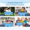 Emily Pets Foldable Non Slip Outdoor Swimming Pool for Dogs and Cats (Blue) Both-Bedding, Mats & Travel Supplies Emily Pets