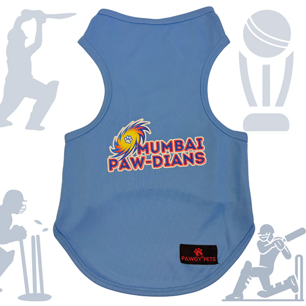 Mumbai Pawdians ipl Jersey for Dogs and Cats | Indian Pet League