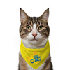 Ruse IPL Chennai Supaw Clings Printed Bandana for Cats (Yellow) | Indian Pet League Cats-Clothing & Accessories ruse Dropship S