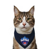 Ruse IPL Delhi Capi Tails Printed Bandana for Cats (Navy) | Indian Pet League Cats-Clothing & Accessories ruse Dropship S