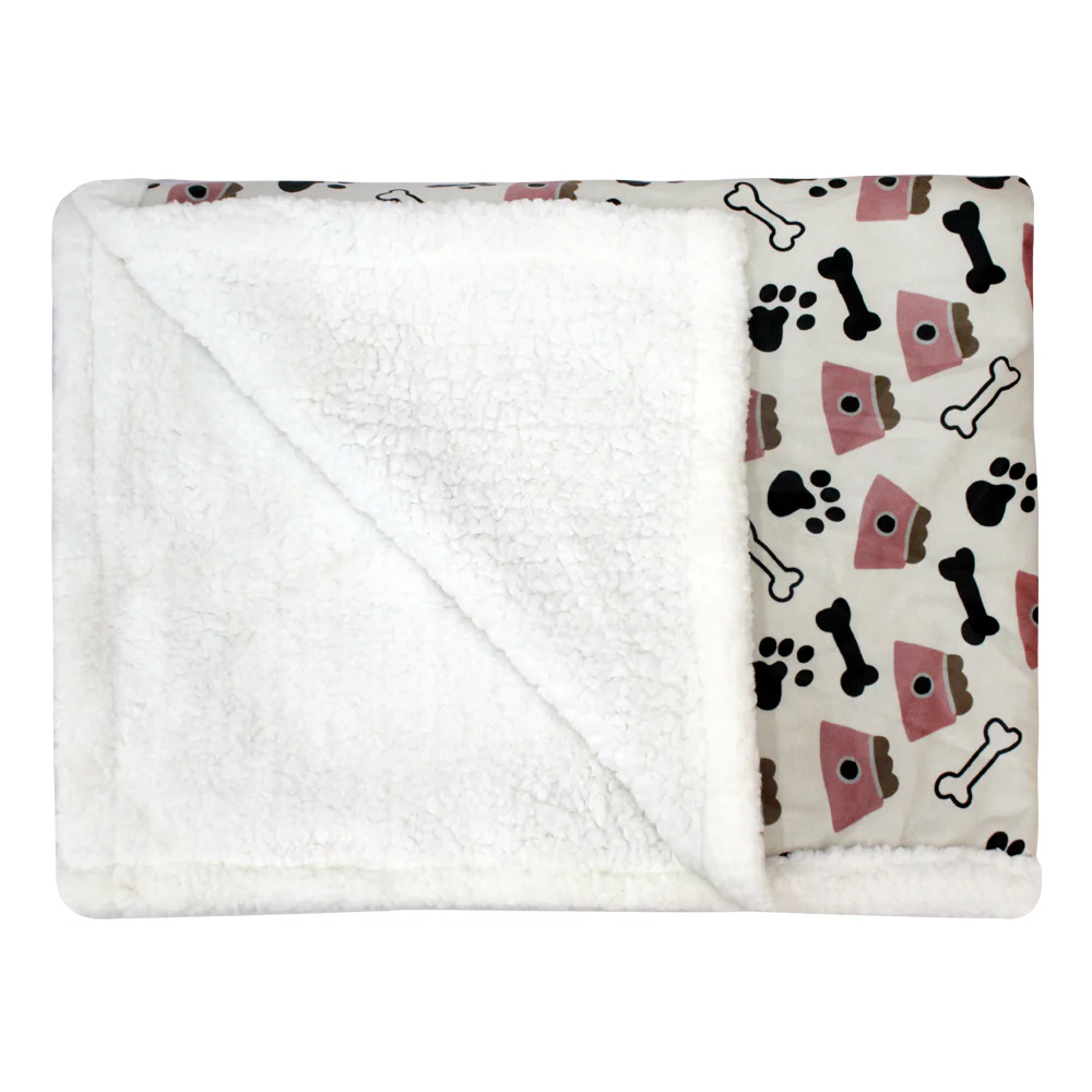 Pawpourri Printed Bone Blanket for Dogs and Cats Both-Bedding, Mats & Travel Supplies Pawpourri Dropship