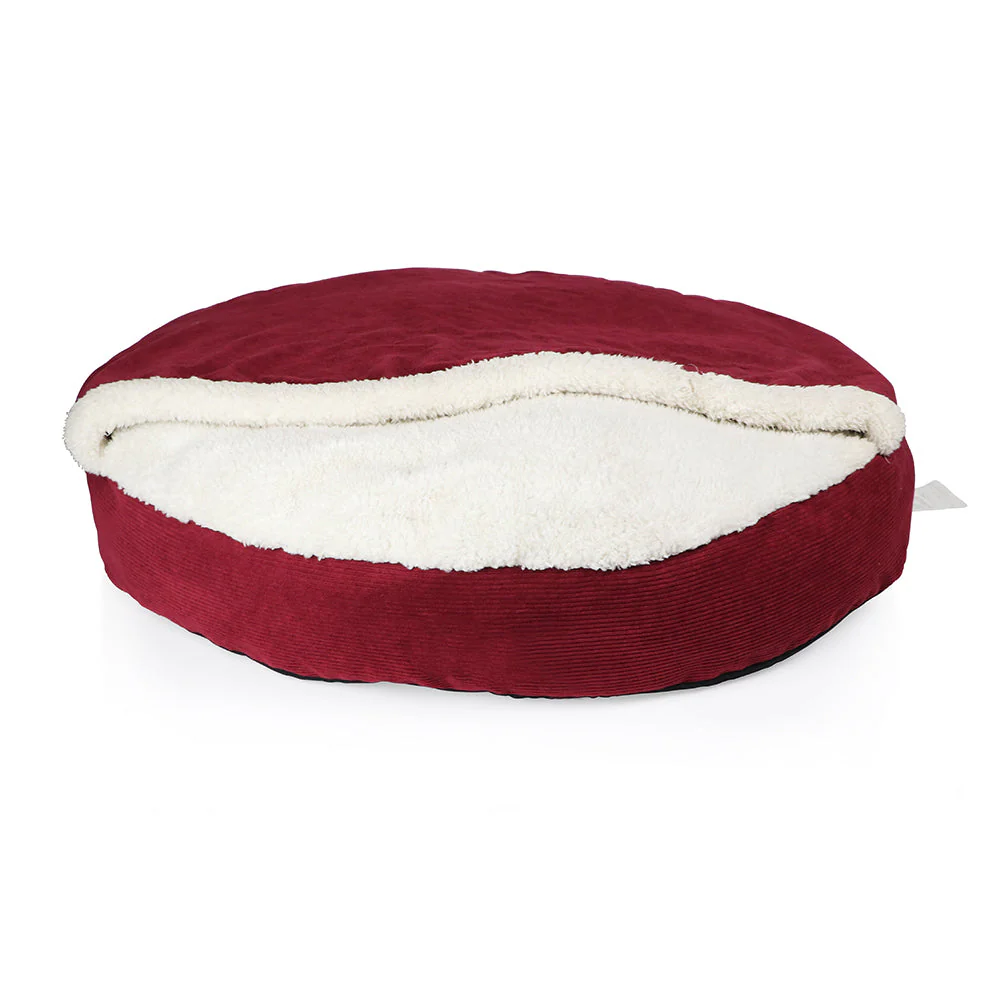 Pawpourri Furry Snuggler Bed for Dogs and Cats (Red) Both-Bedding, Mats & Travel Supplies Pawpourri Dropship M/L