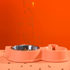 Pet Vogue Slow Feeder No Spill Drinking Water Bowl for Dogs and Cats (Orange) Both-Bowls & Feeders Pet Vogue