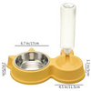 Pet Vogue Slow Feeder No Spill Drinking Water Bowl for Dogs and Cats (Yellow) Both-Bowls & Feeders Pet Vogue