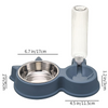 Pet Vogue Slow Feeder No Spill Drinking Water Bowl for Dogs and Cats (Dark Blue) Both-Bowls & Feeders Pet Vogue