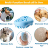 Hank 3 in 1 Bath Brush for Pets (Blue) Dog-Grooming Supplies Hank