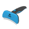 Hank Curved Shape Self Cleaning Deshedder Brush shedding for Dogs (Blue) Dog-Grooming Supplies Hank 16cm