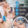 Hank Curved Shape Self Cleaning Deshedder Brush shedding for Dogs (Blue) Dog-Grooming Supplies Hank