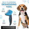 Hank Curved Shape Self Cleaning Deshedder Brush shedding for Dogs (Blue) Dog-Grooming Supplies Hank